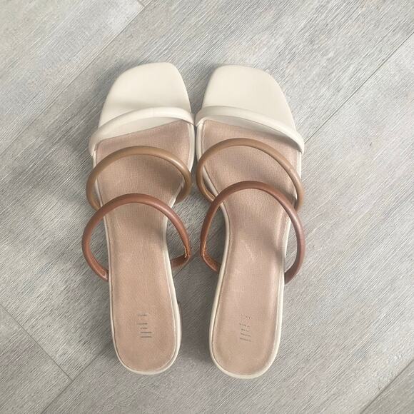 J. Jill Kinsley Triple-band Sandals Cognac Multi‎ Flat Leather Size 11 New - Picture 3 of 6